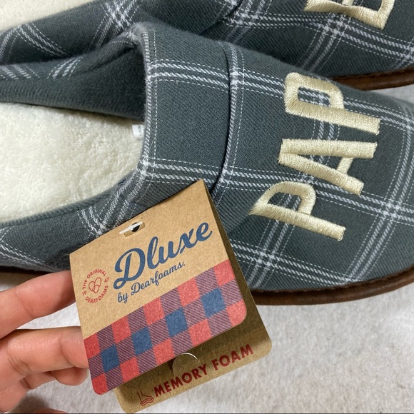 DLuxe Memory Foam Slippers Slip Ons Size Large Breathable Machine Washable Shoes - Picture 4 of 8